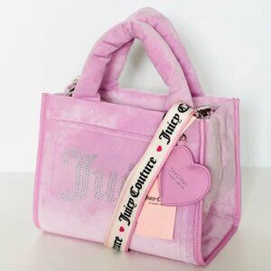 NWT Juicy Couture Pink & Rhinestone Extra Spender Tote/Purse